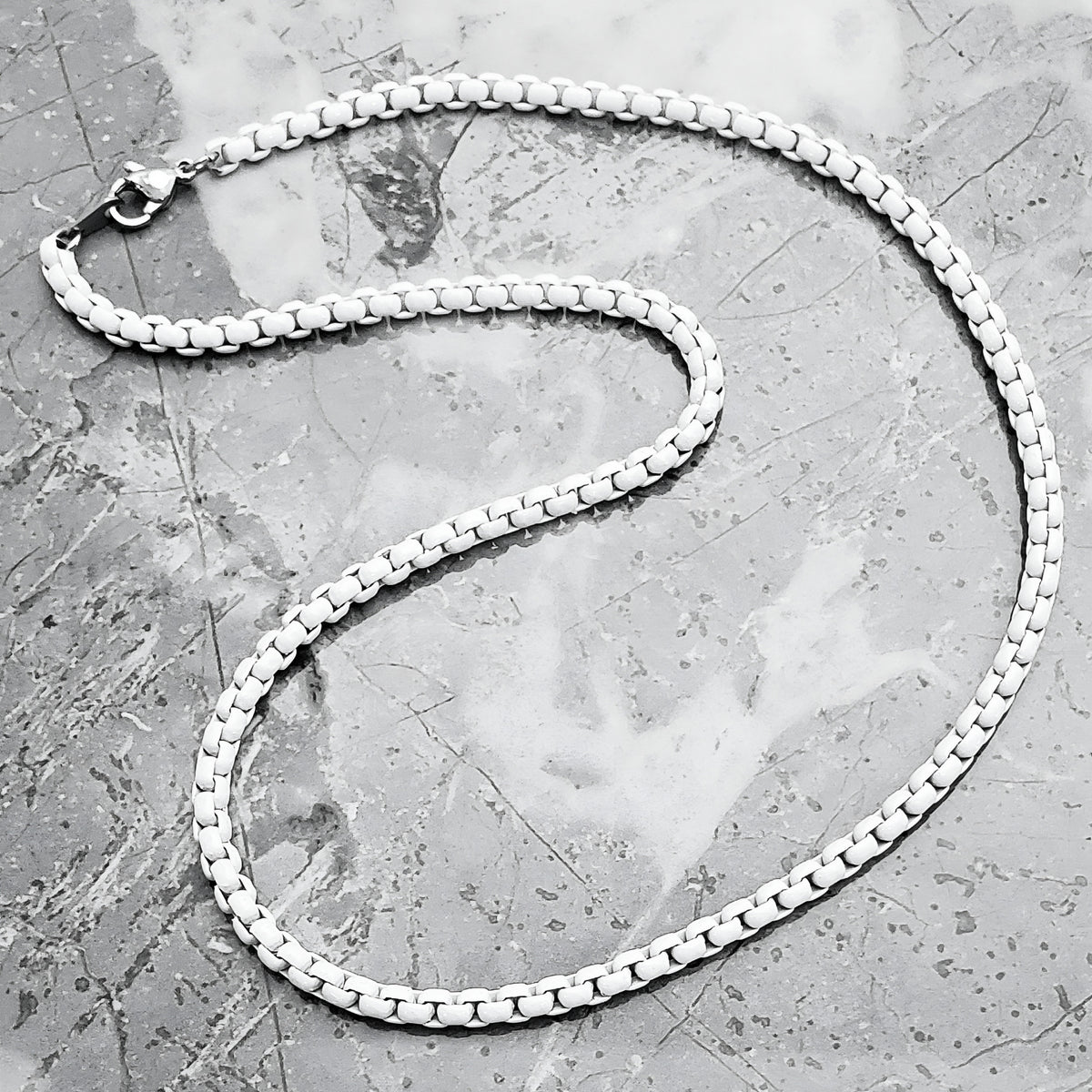 White Box Chain Necklace