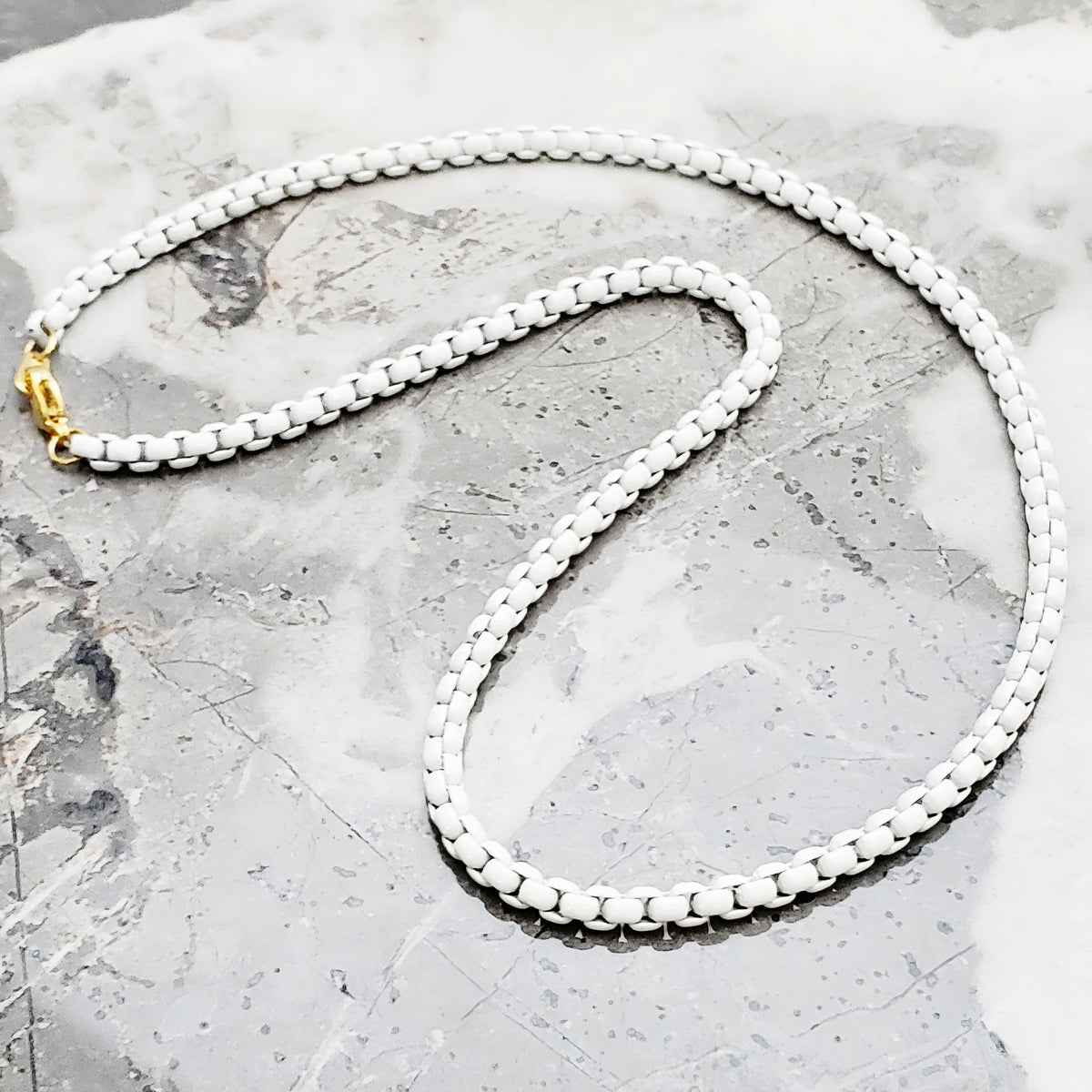 White Box Chain Necklace
