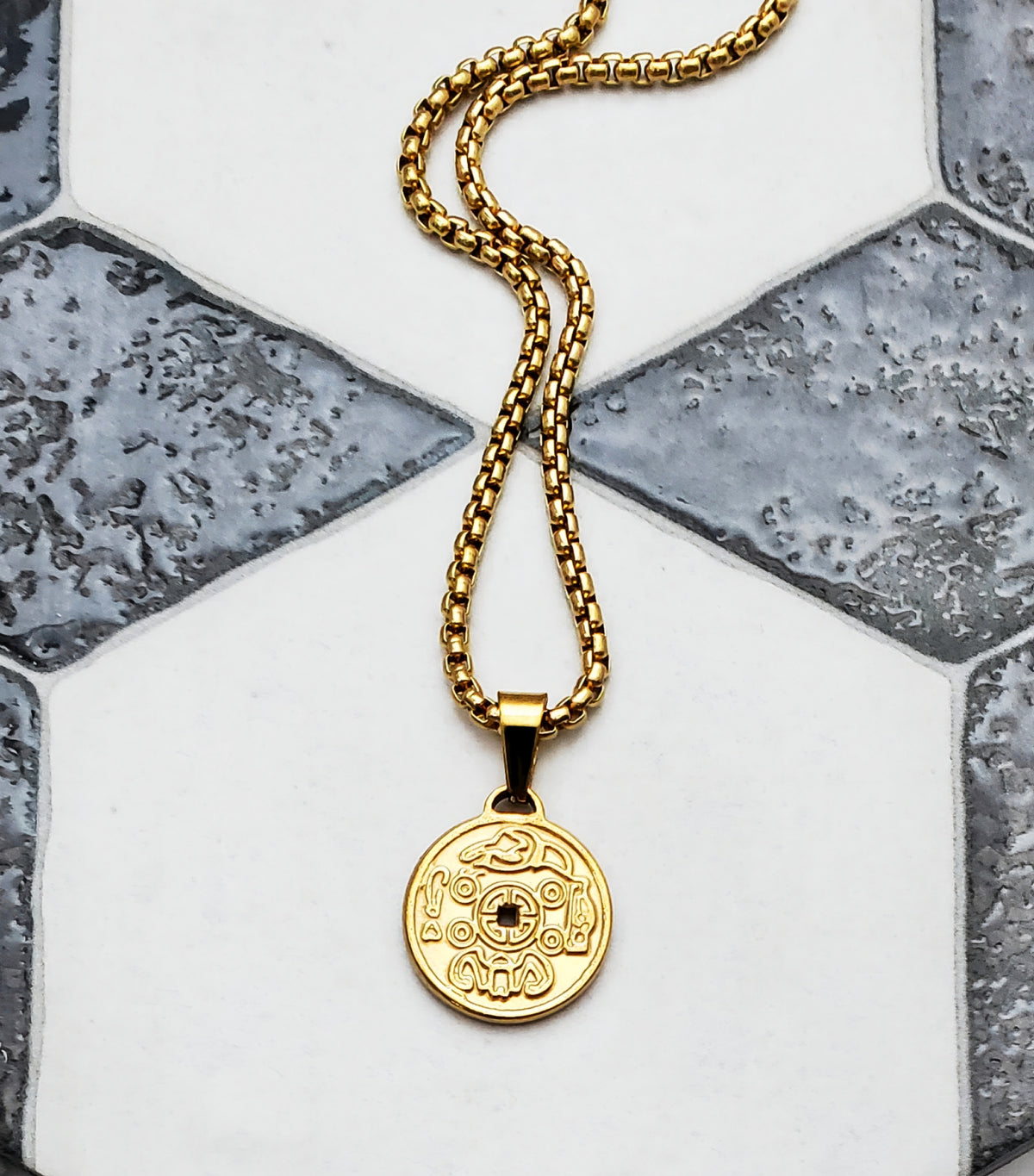 Chinese Ox Coin Necklace