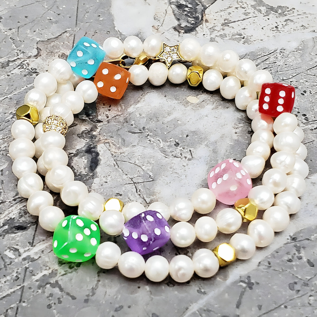 Dice & Pearls Necklace