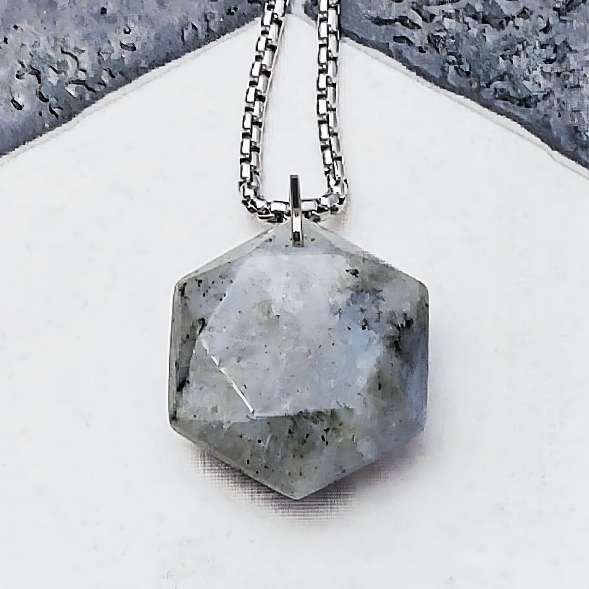Labradorite Hexagon Necklace