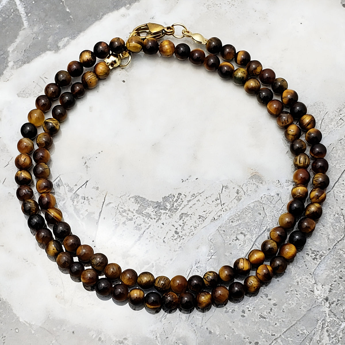 Tiger Eye Gemstone Chain Necklace