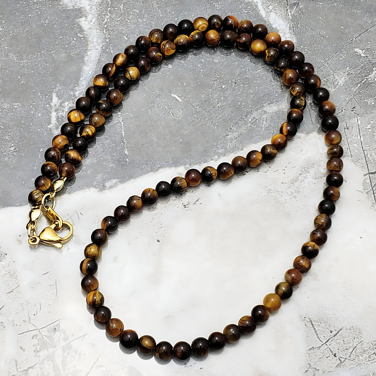 Tiger Eye Gemstone Chain Necklace