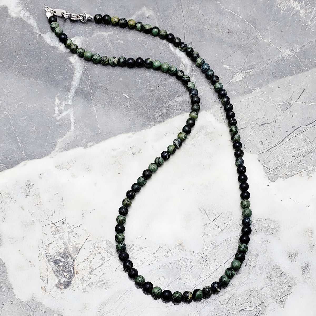 Kambaba Jasper Gemstone Chain Necklace