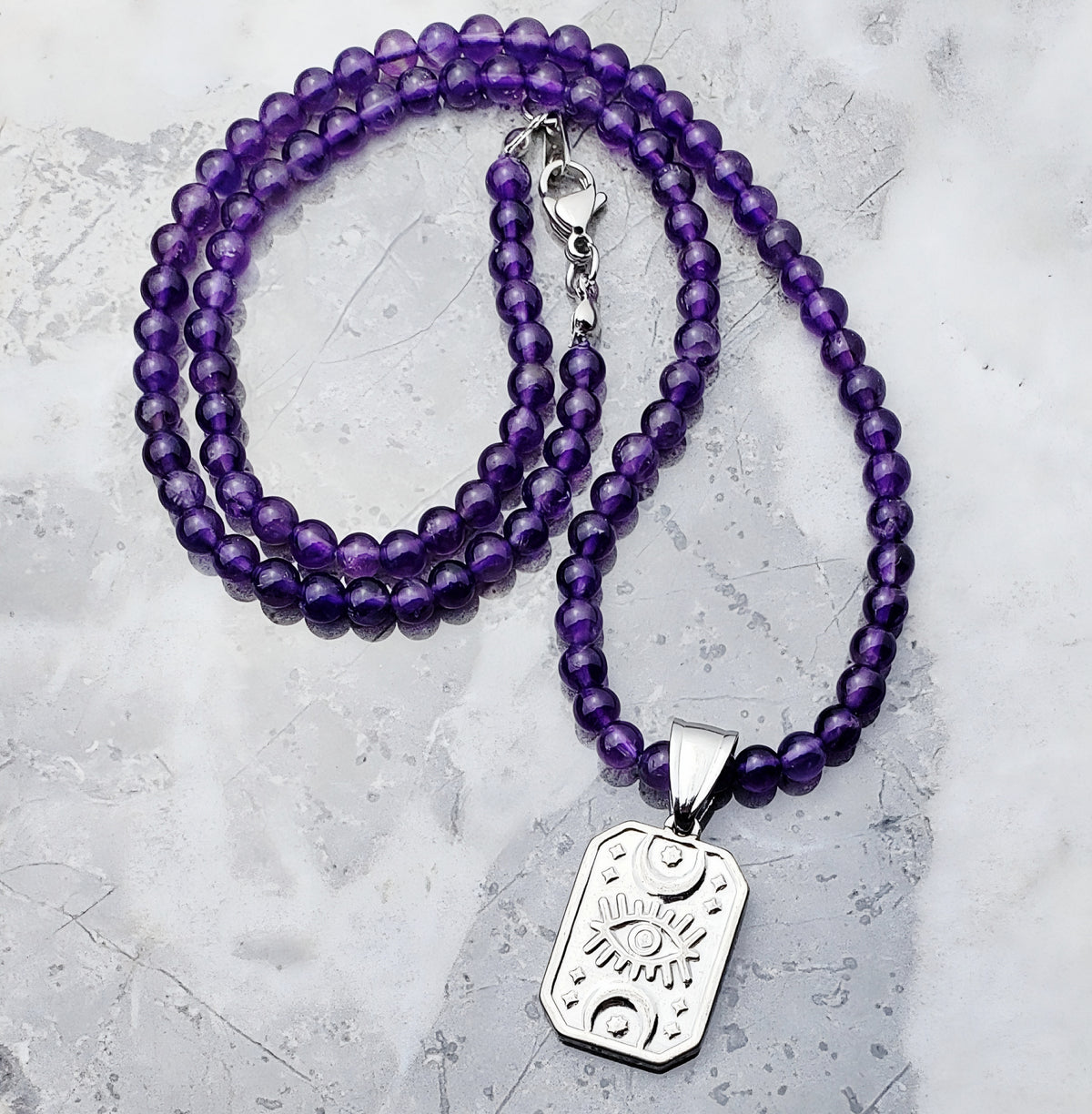Amethyst Gemstone Chain Necklace
