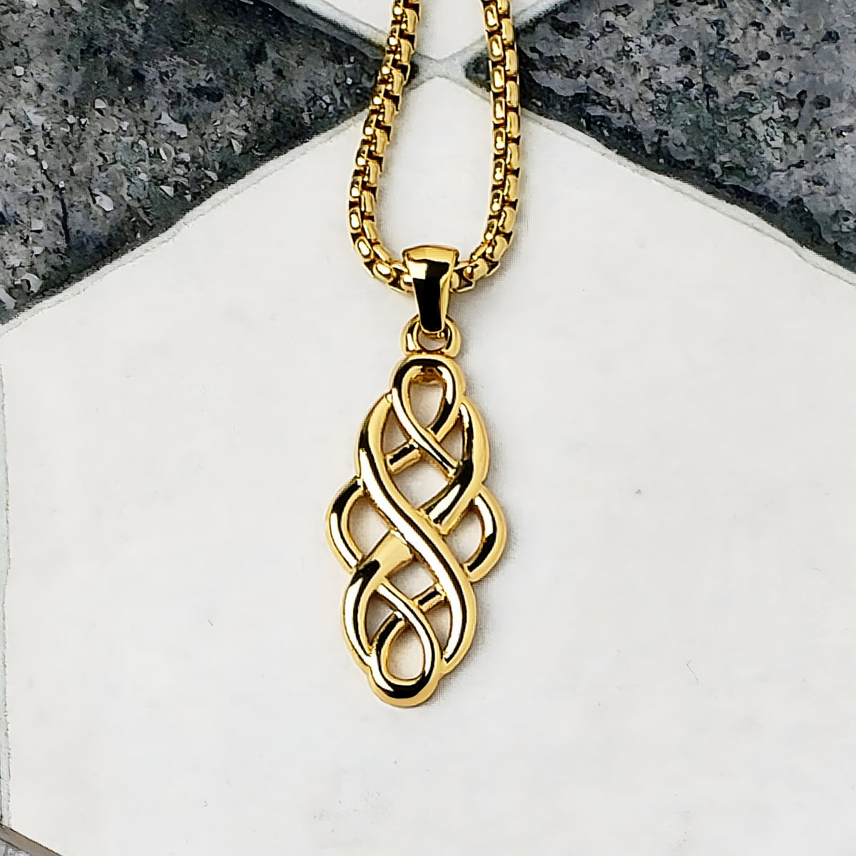 Gold Celtic Knot Amulet