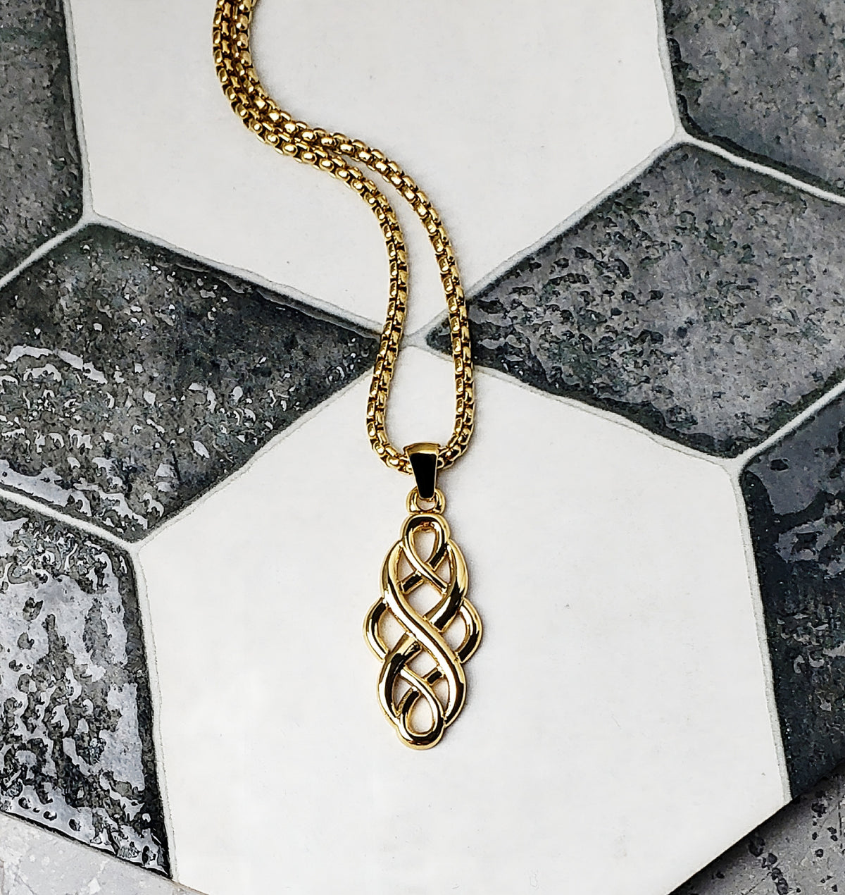 Gold Celtic Knot Amulet