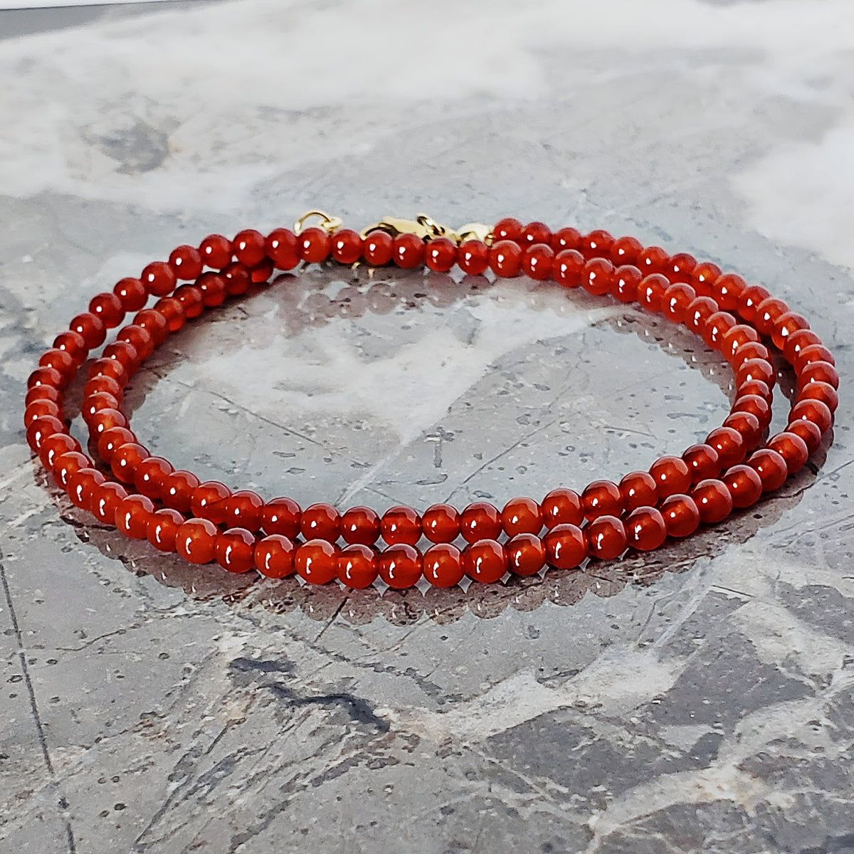 Carnelian Gemstone Chain Necklace