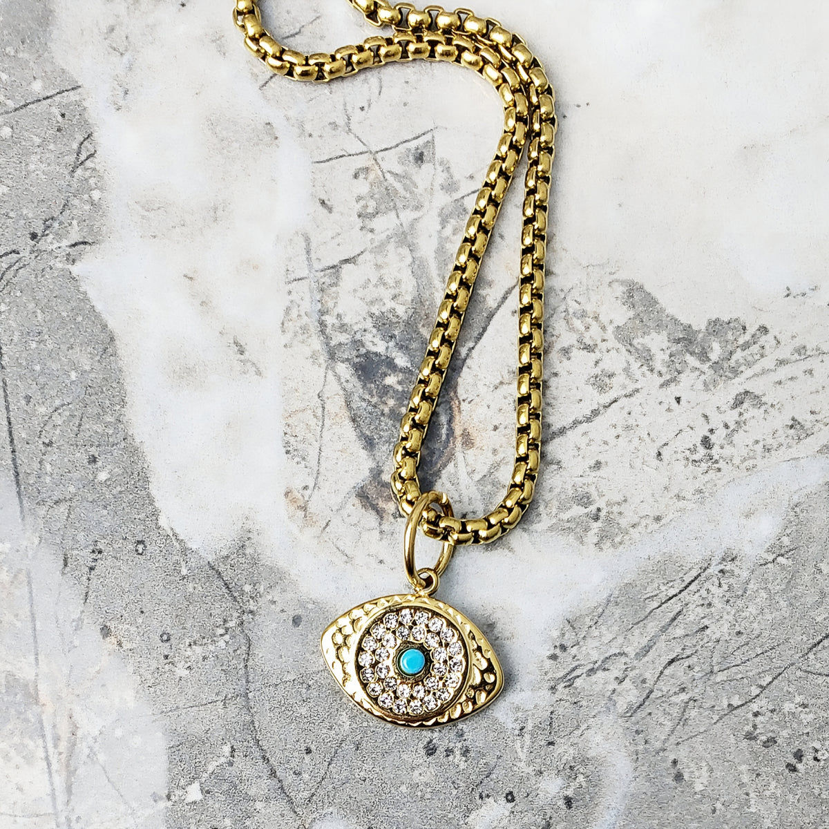 Mykonos Evil Eye Necklace