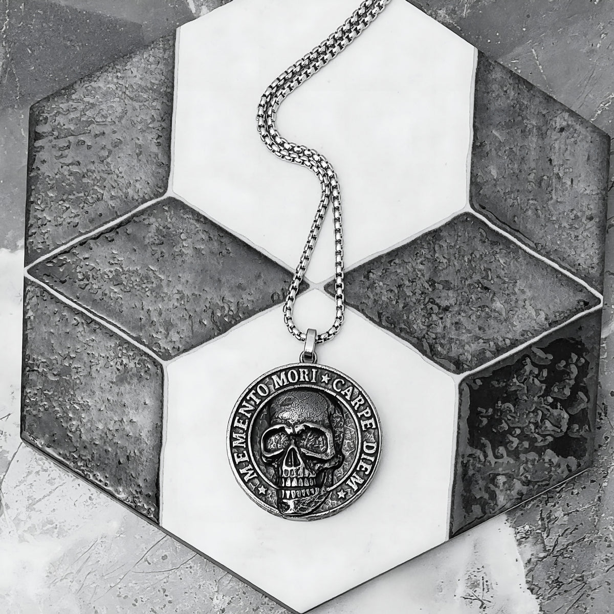 Memento Mori Medallion Necklace