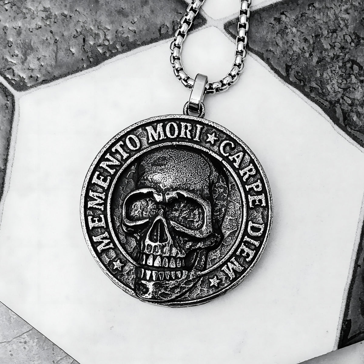 Memento Mori Medallion Necklace