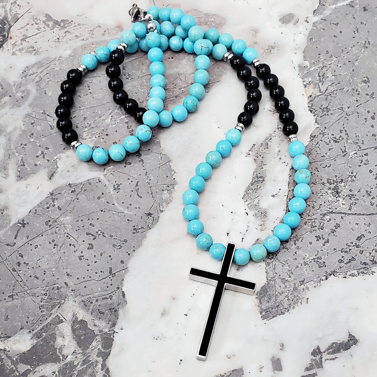 Turquoise Cross Necklace
