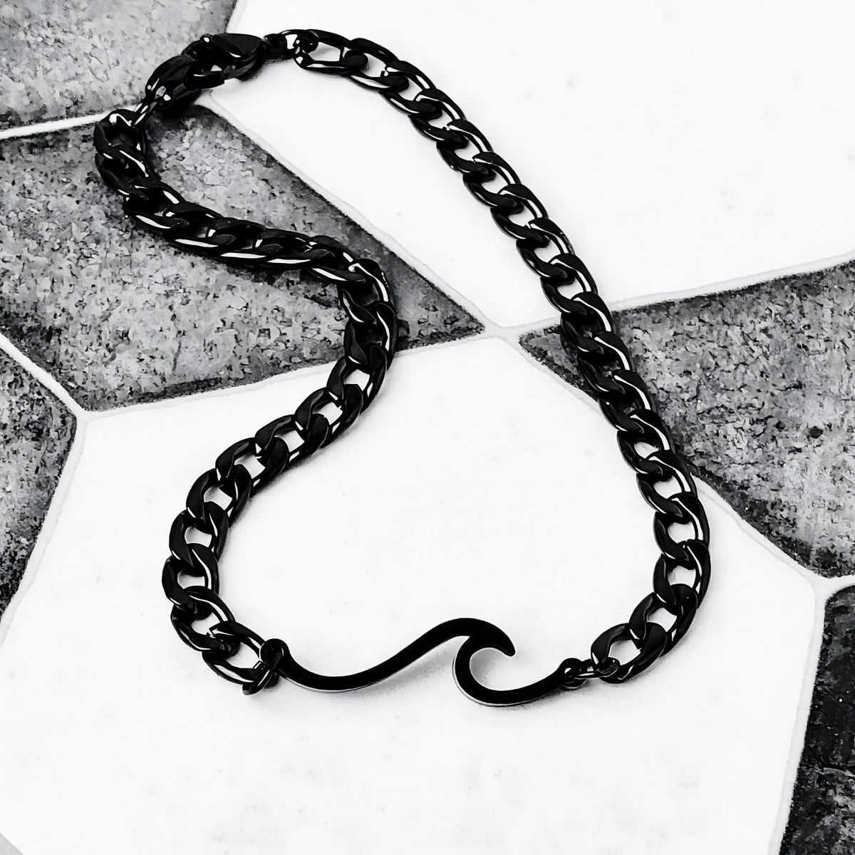 Black Wave Chain Bracelet