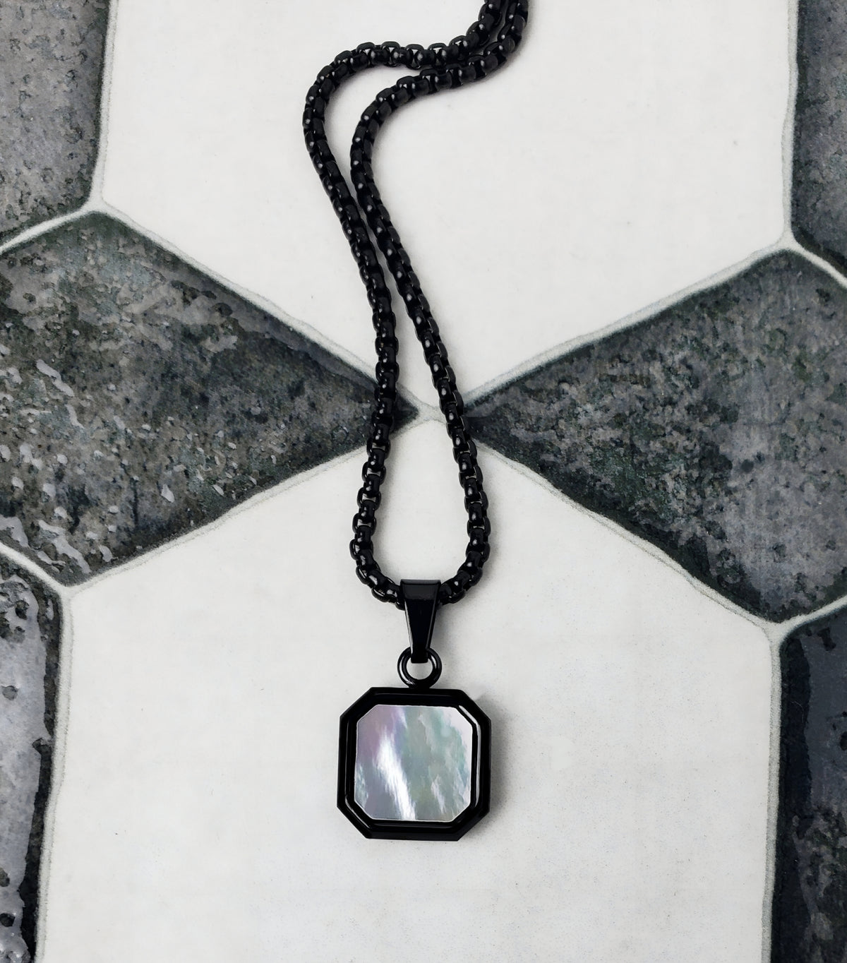 Black Mother of Pearl Necklace