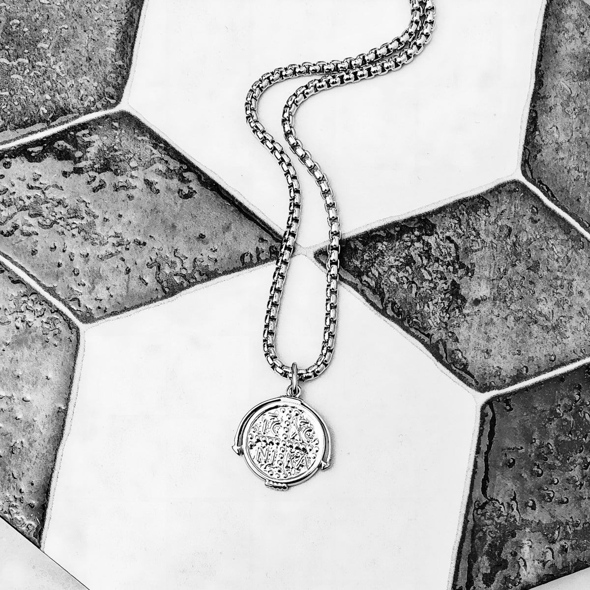 Cross Coin Amulet Necklace