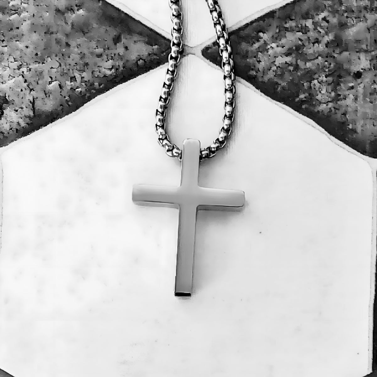 Silver Sleek Mini Cross Necklace