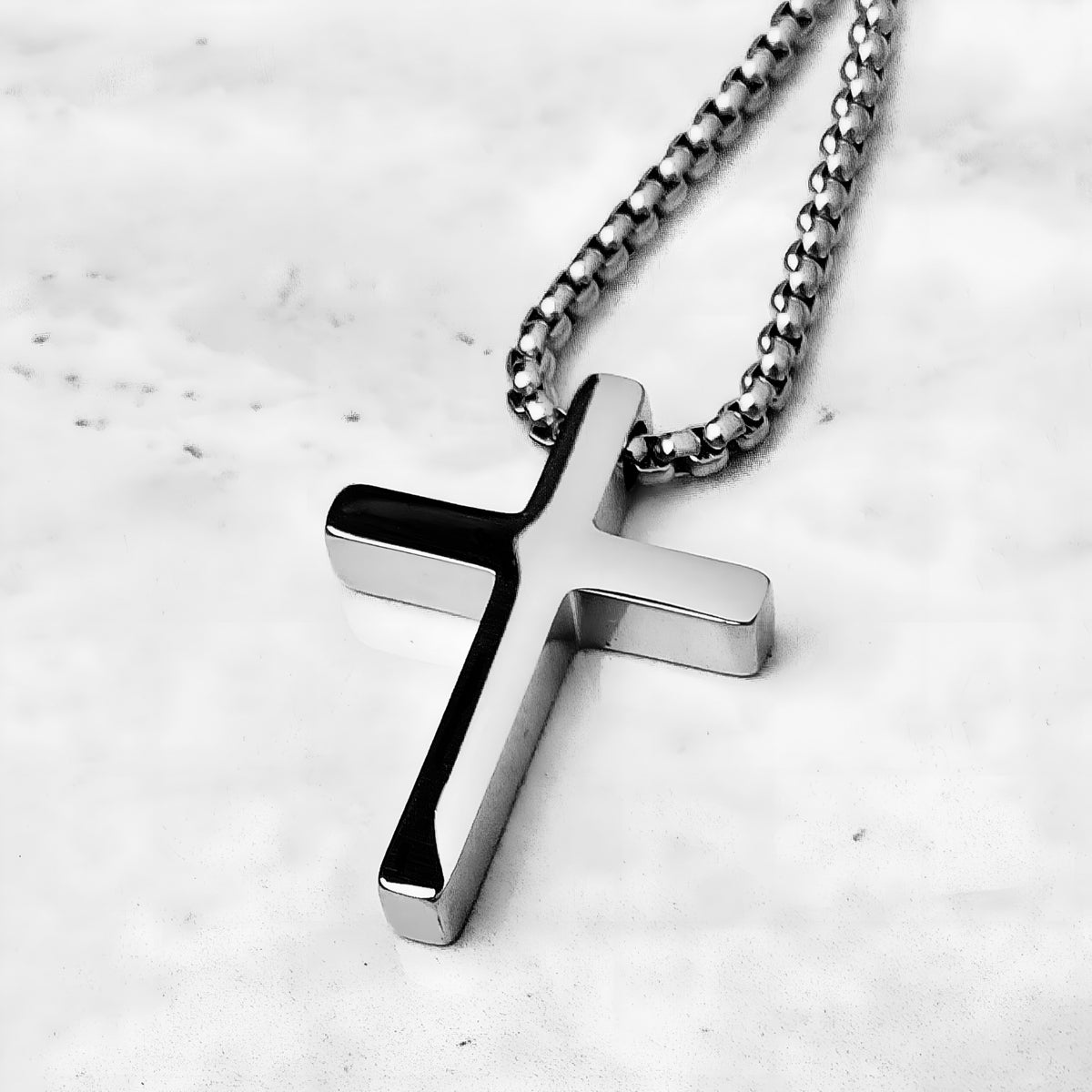 Silver Sleek Mini Cross Necklace