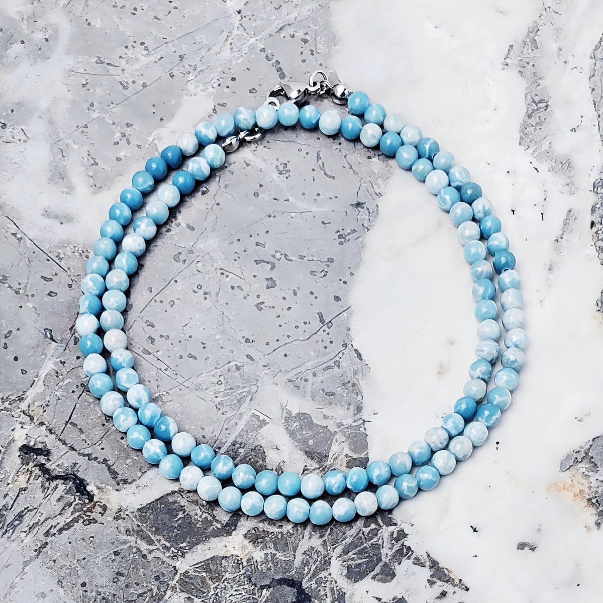 Larimar Gemstone Chain Necklace