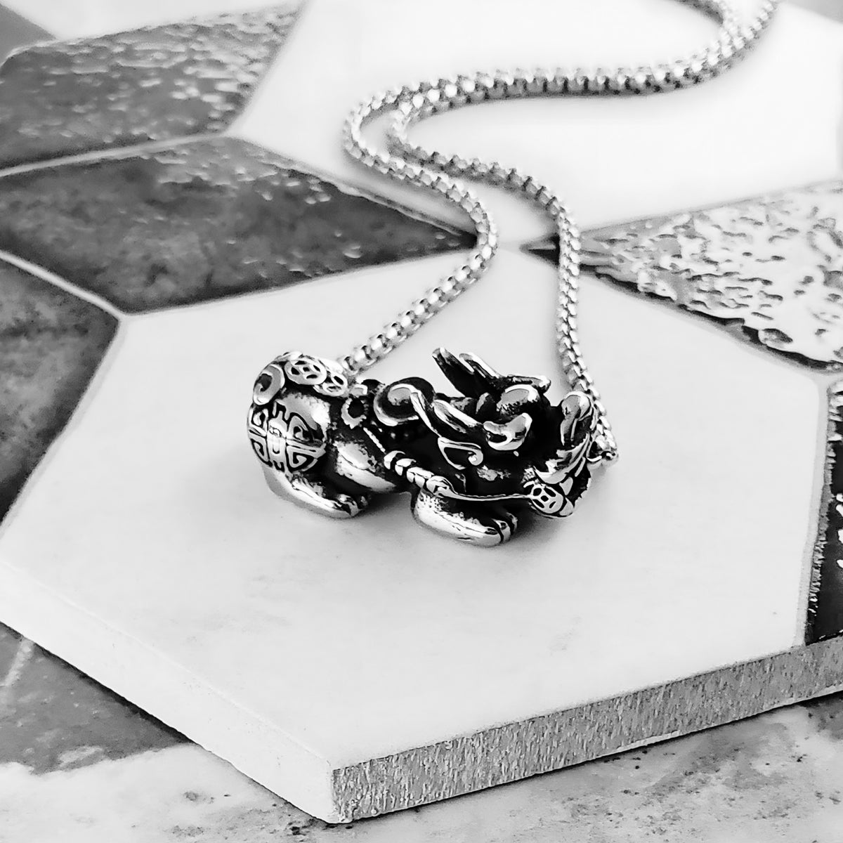 Chinese Dragon Amulet Necklace