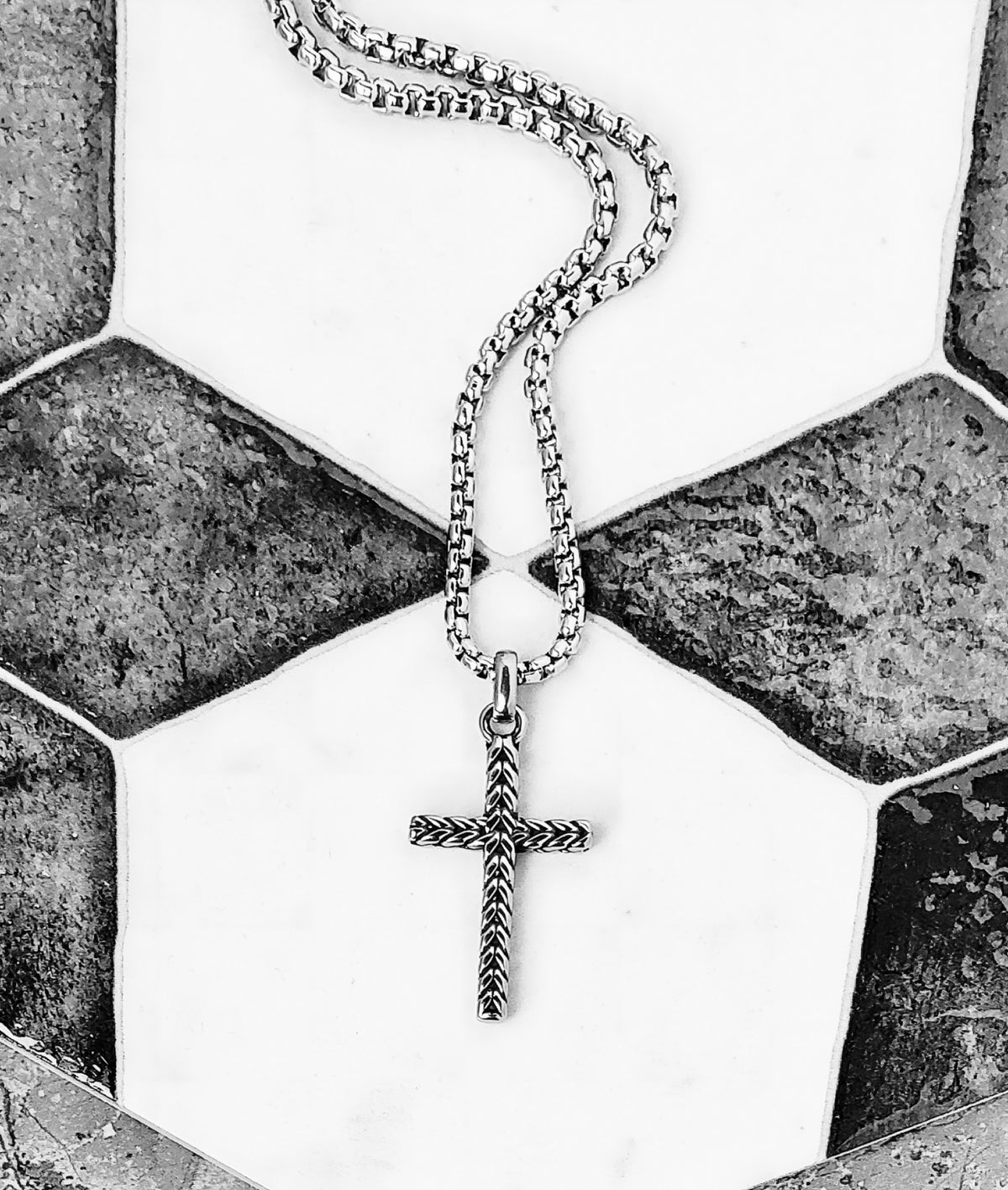 Silver Chevron Cross