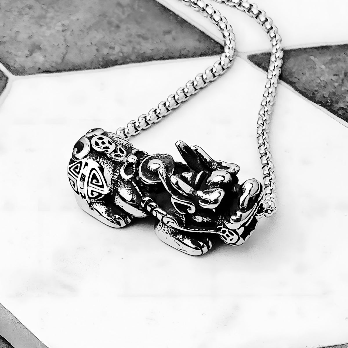 Chinese Dragon Amulet Necklace