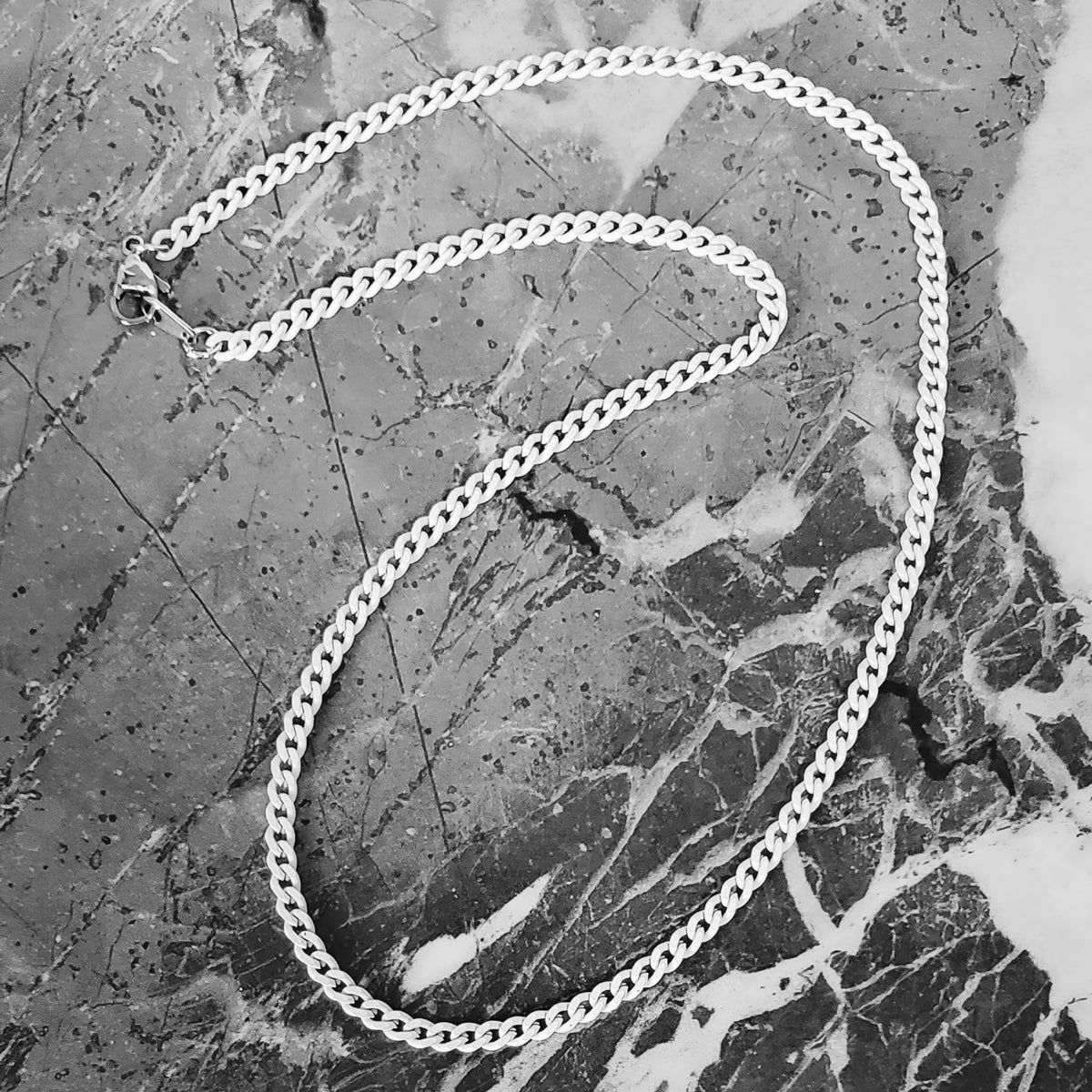 White Curb Chain Necklace
