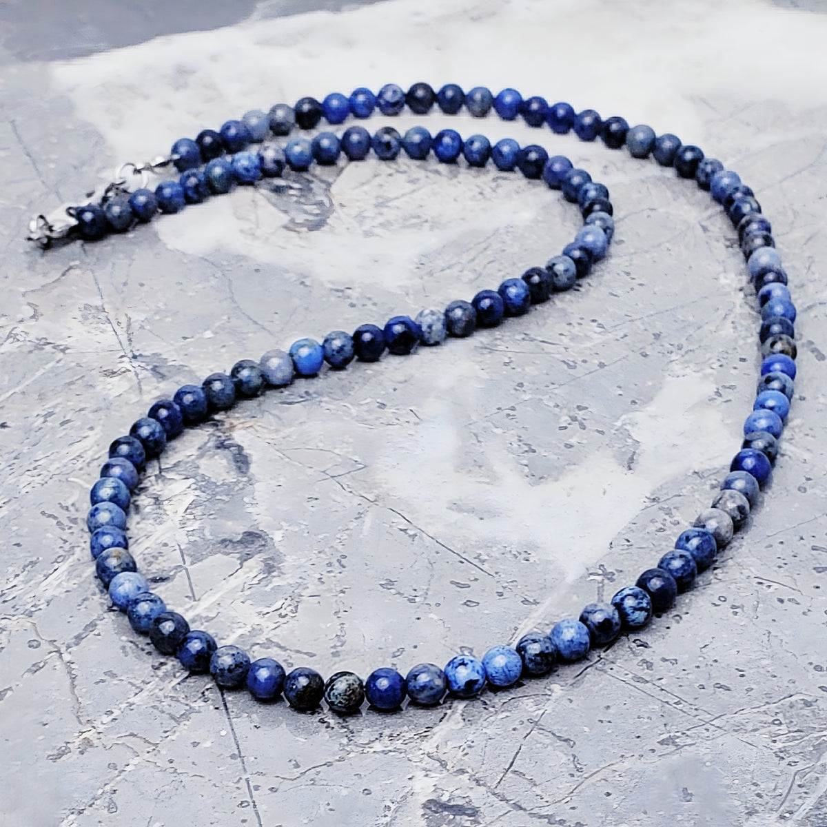 Dumortierite Gemstone Chain Necklace