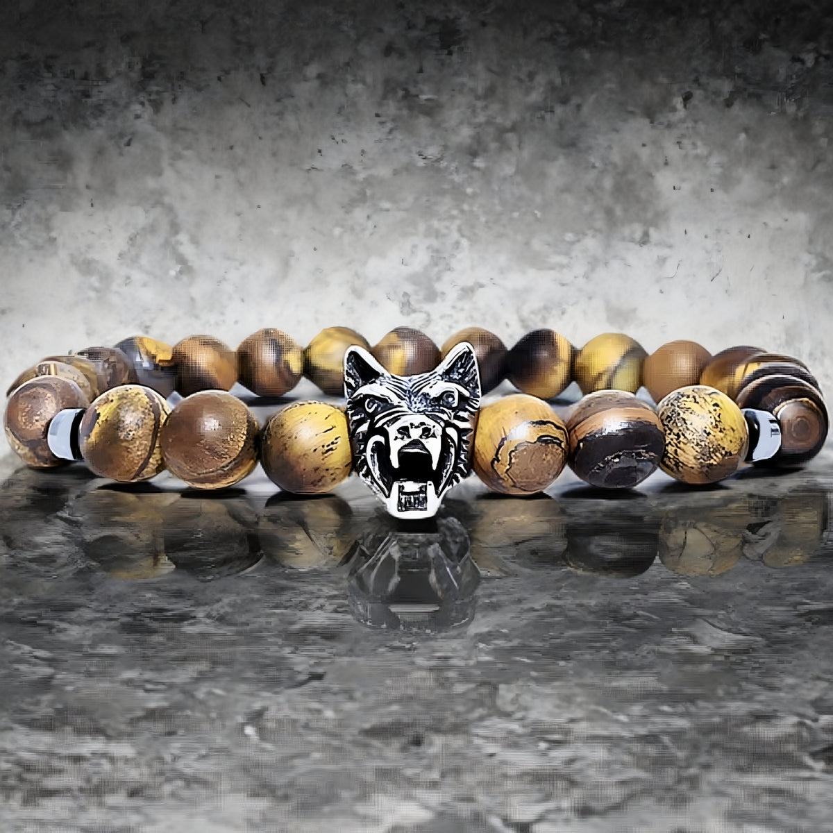 Tiger Eye Wolf Bracelet