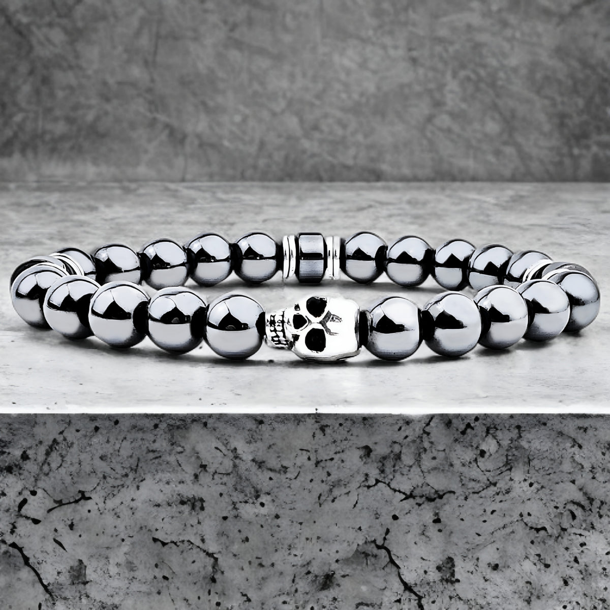 Silver Skull Metal Bracelet