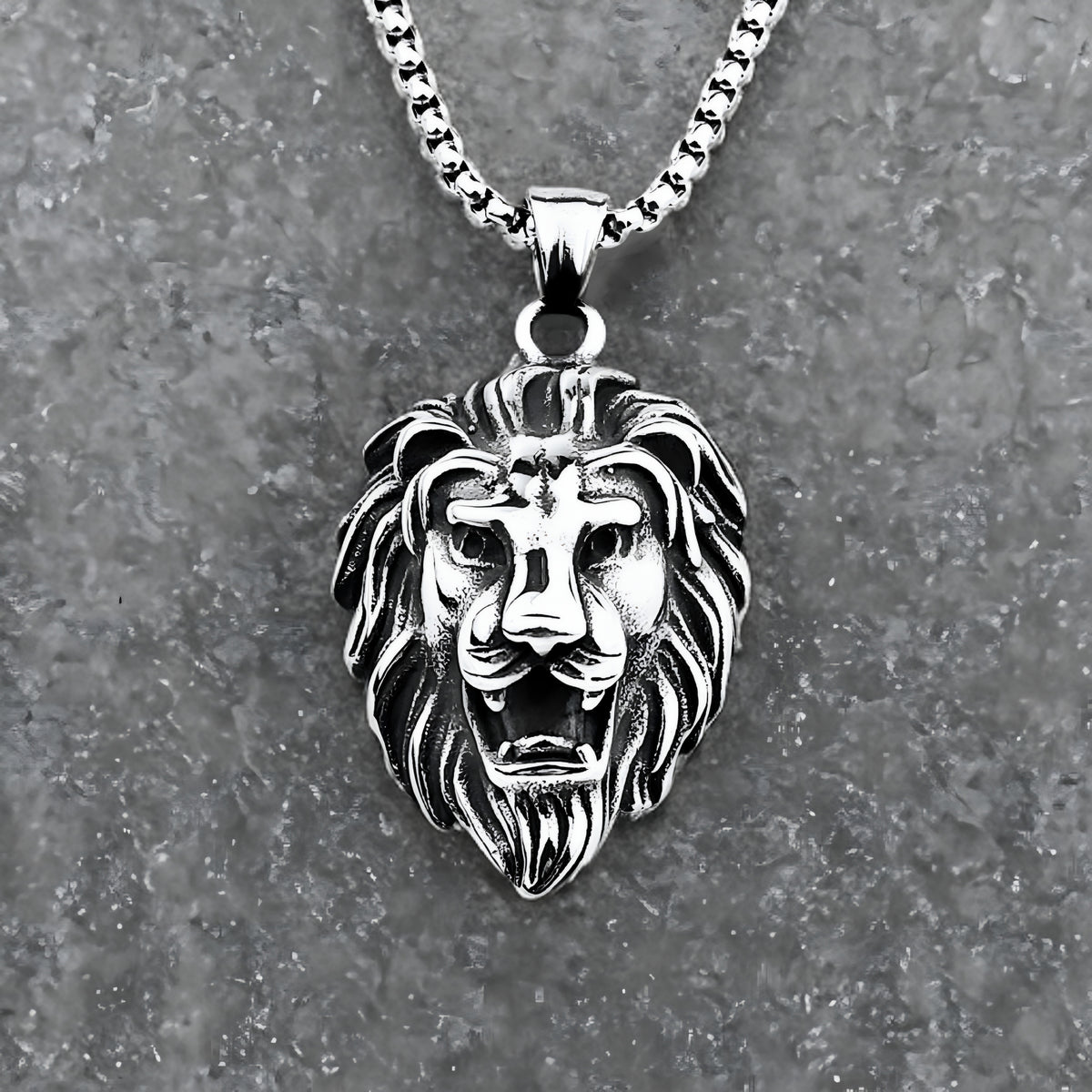Silver Lux Lion Necklace