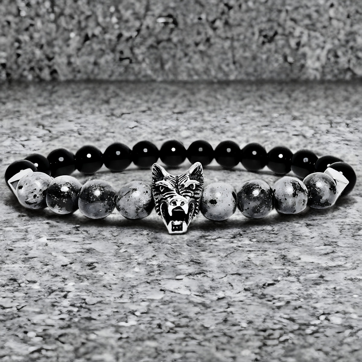 Black Velvet Wolf Bracelet
