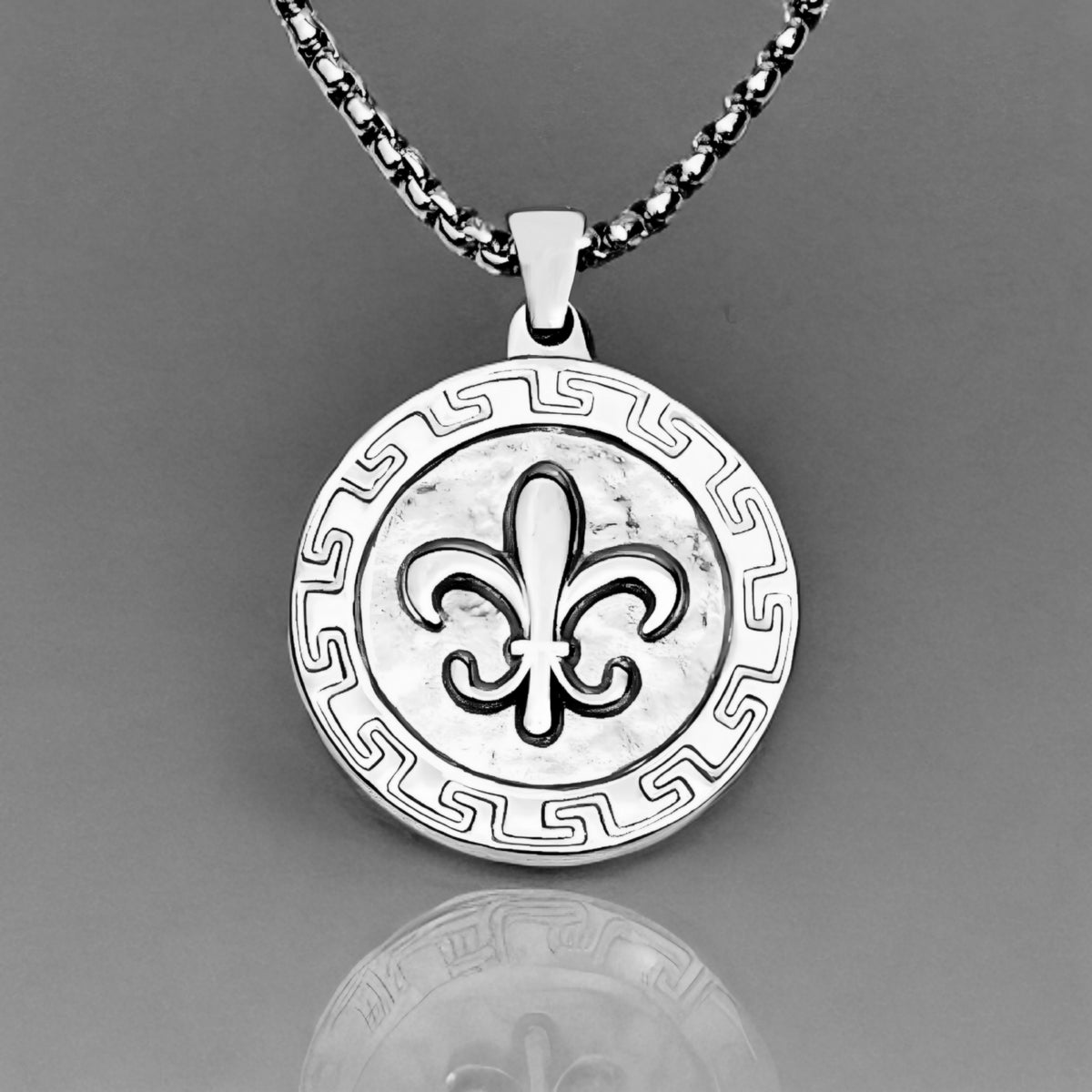 Fleur de Lis Medallion Necklace