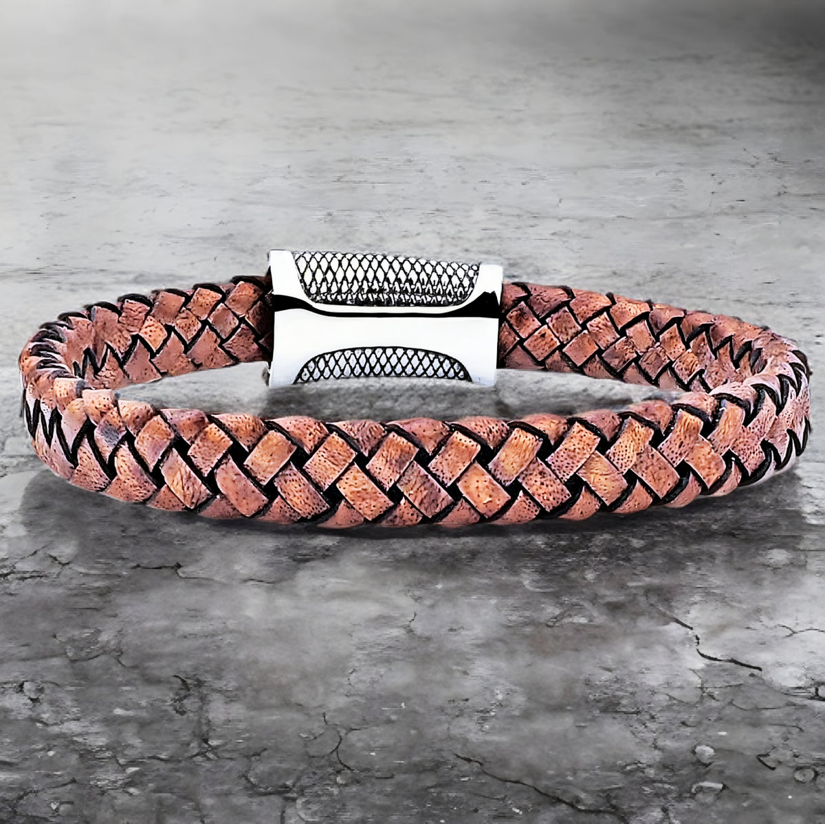 Leather & Silver Bracelet