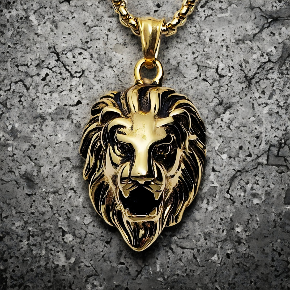 Gold Lux Lion Necklace