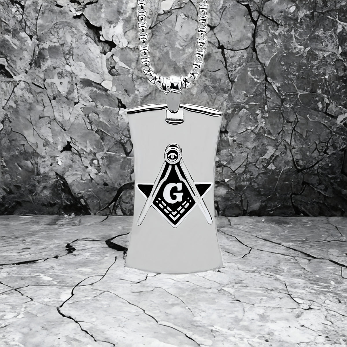 Masonic Dog Tag Necklace