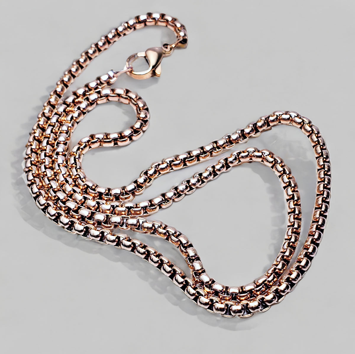 Rose Gold Box Chain Necklace