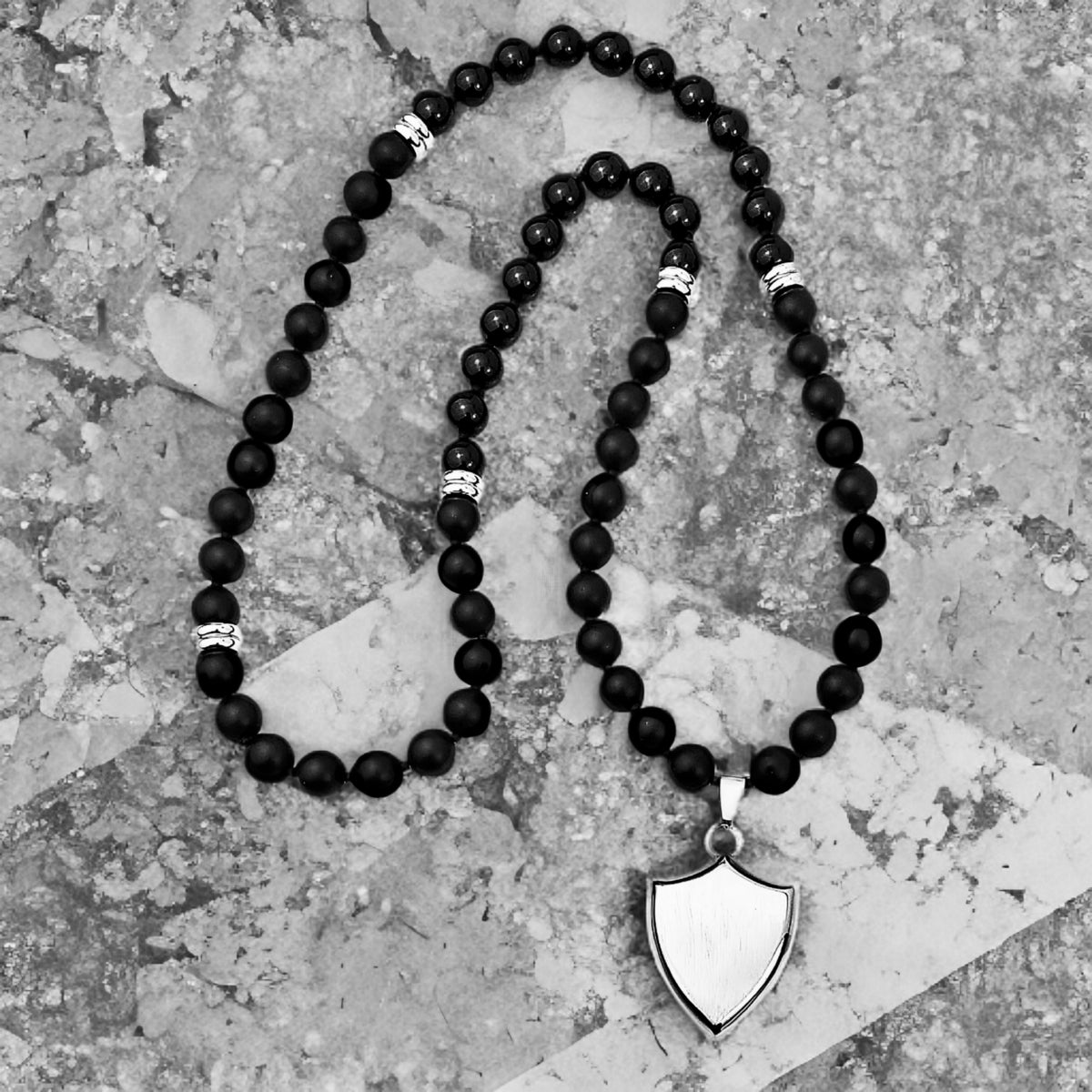 Onyx Shield Necklace