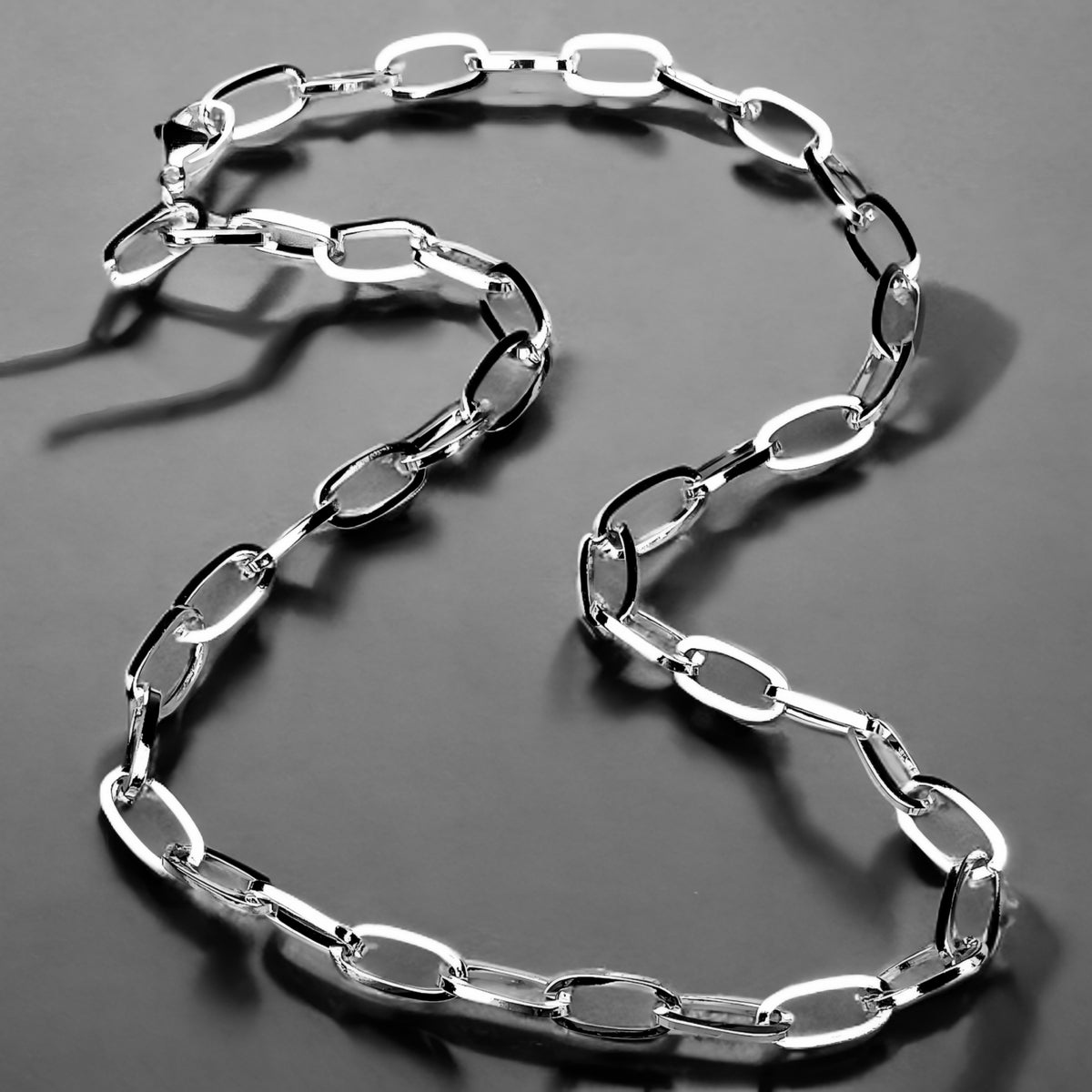 Platinum Paperclip Chain Necklace