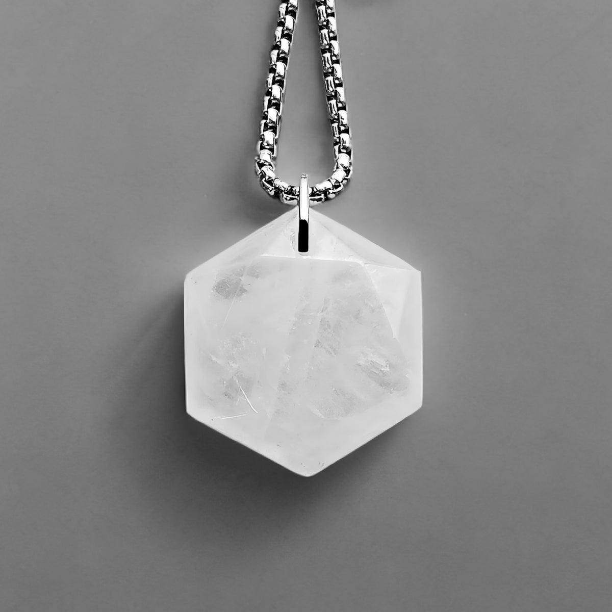 Quartz Hexagon Necklace