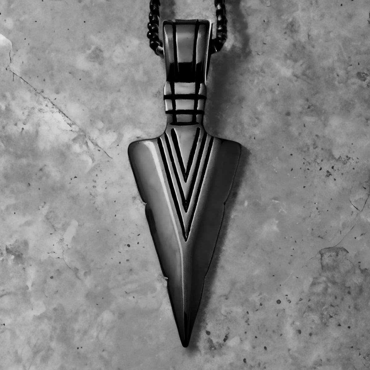 Black Arrowhead Necklace