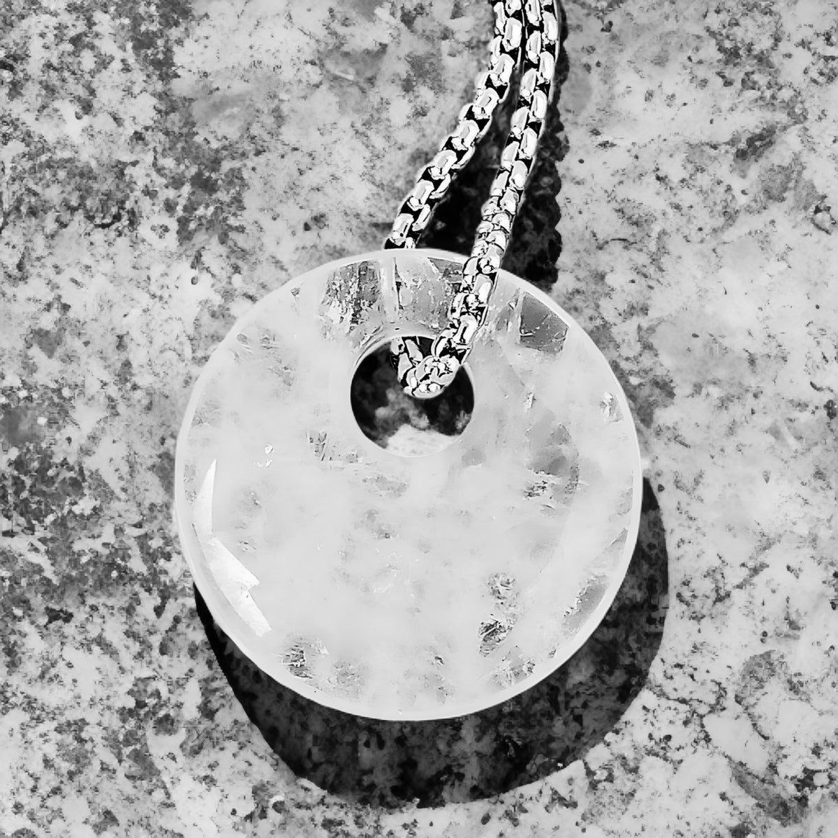 Quartz Gemstone Medallion Necklace