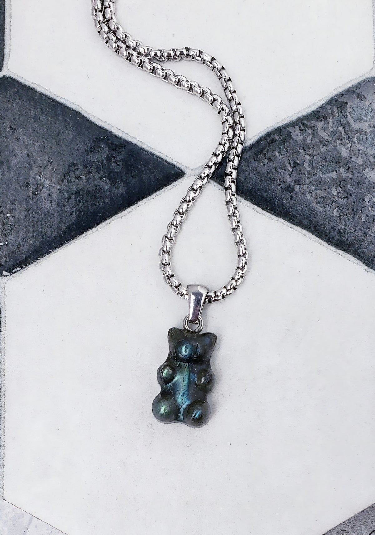 Labradorite Gummy Bear Necklace