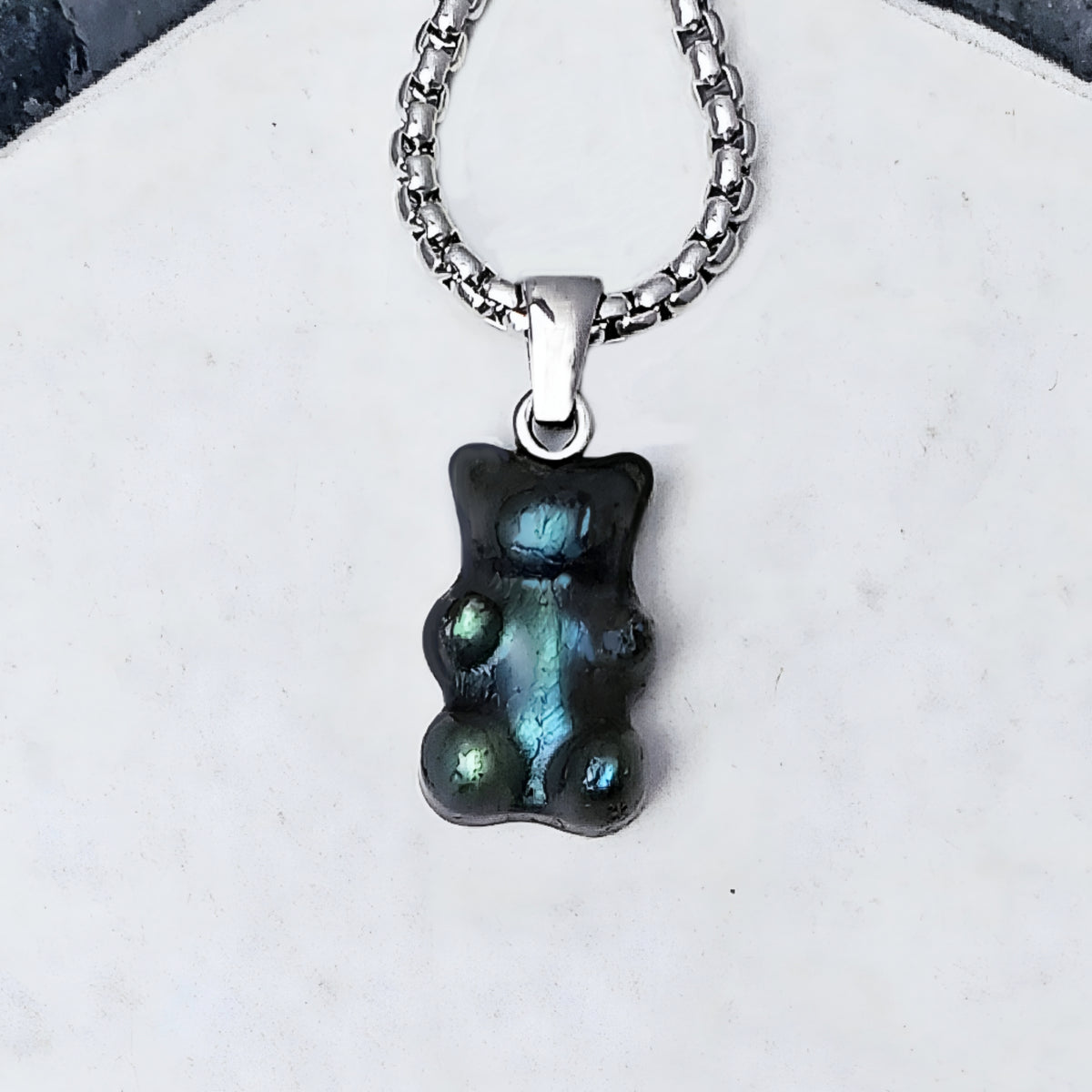 Labradorite Gummy Bear Necklace
