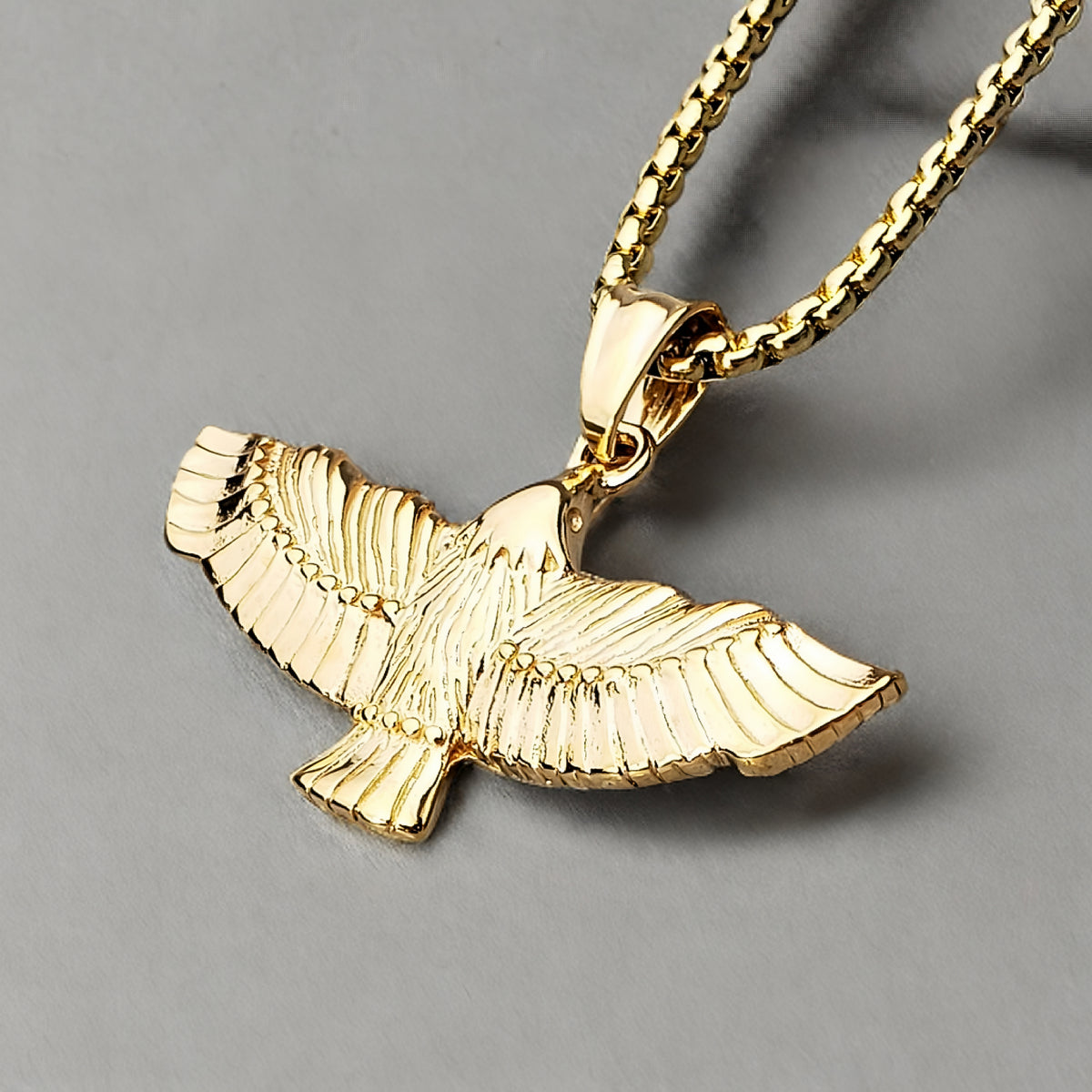 Gold Tribal Eagle Amulet