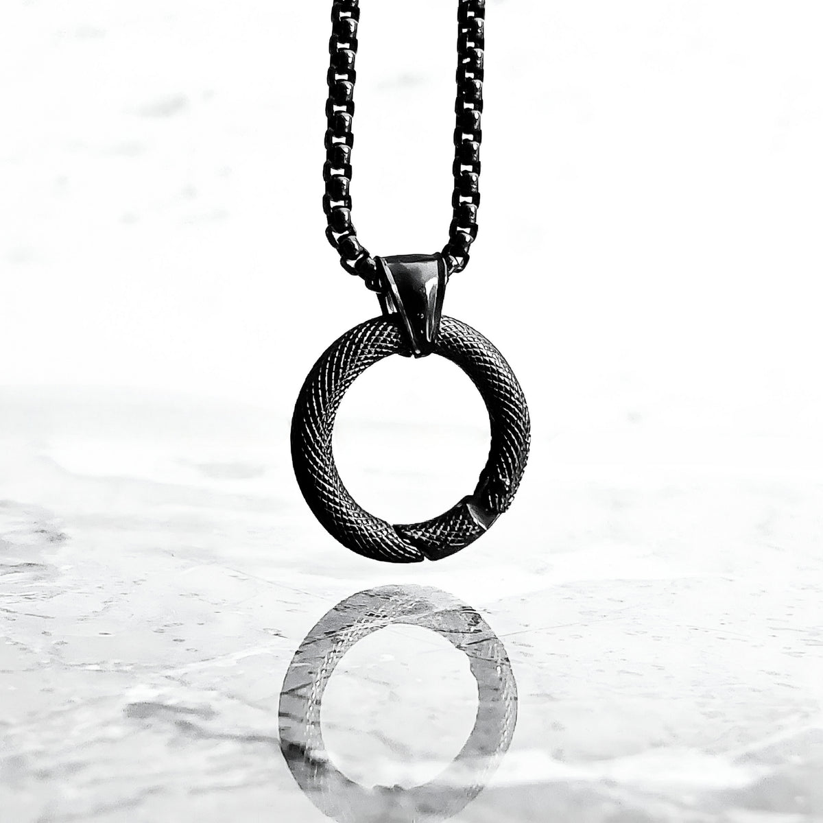 Black Cable Amulet Carrier Necklace