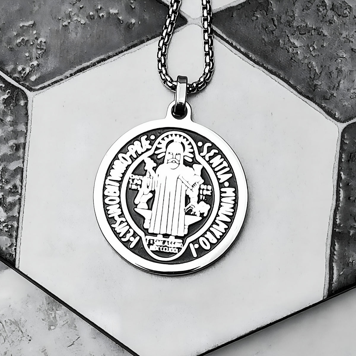 Saint Benedict Medallion Necklace