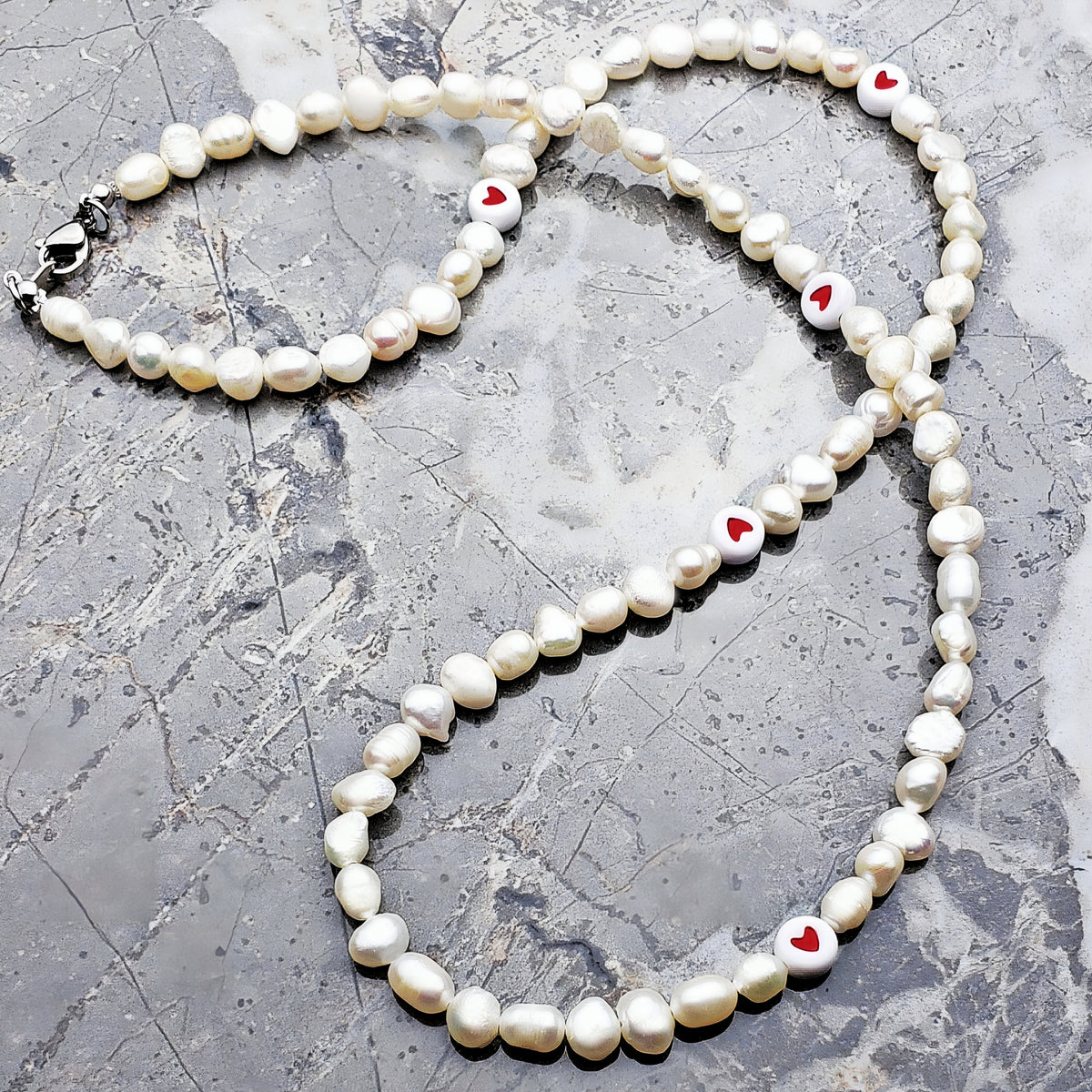 Pearls & Hearts Necklace