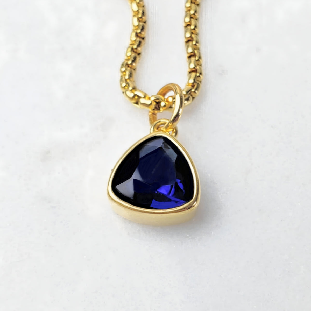 Gold Mini Sapphire Necklace