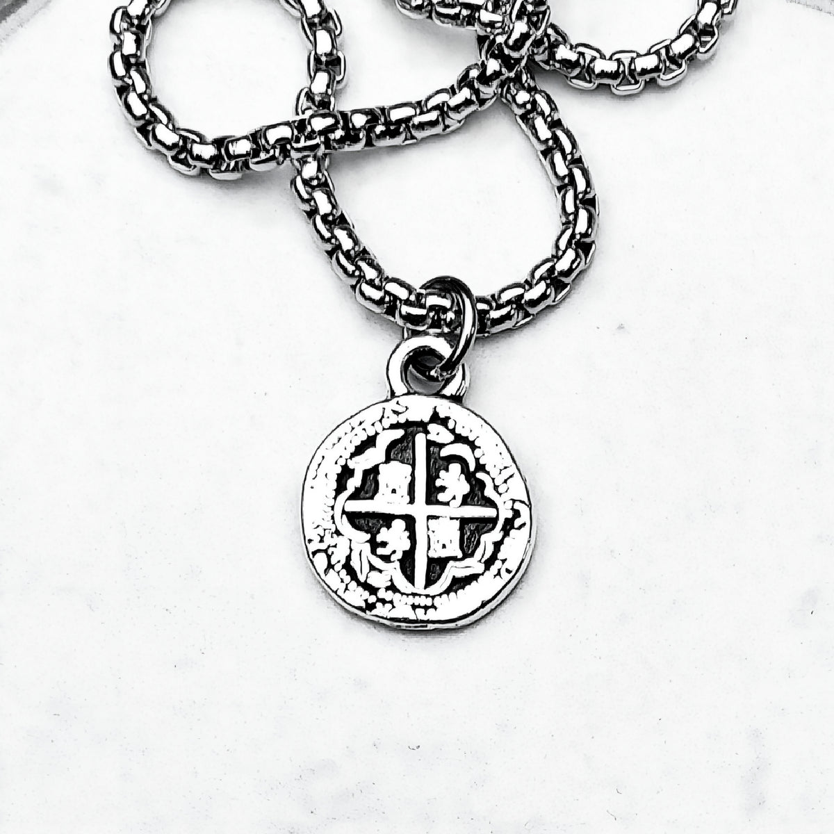 Silver Shipwreck Coin Necklace