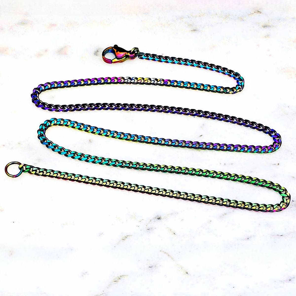 Multicolor Curb Chain Necklace